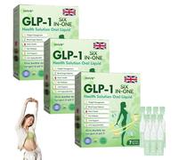 HHVB GLP-1 Six-in-One Health Solution Oral Liquid, Advanced GLP-1 Oral Liquid, GLP1 Multi-Action Drops, Natural Herbal HHVB GLP1 Six in One Oral Liquid Is Suitable for All Men and Women (3 Pack)