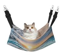 Hhwwtye Beach Sunset Ocean Cat Bed Hammock,Free Standing Cat Bed For Indoors And Outdoors,Easy Assembly
