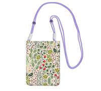 Hhwwtye Beautiful Flowers Printing Universal Crossbody Cell Phone Purse Pack Bag For Outdoor Sports Moblie Phone Carrying Cases