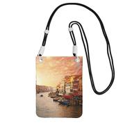 Hhwwtye Beautiful Venice Canal View Printing Universal Crossbody Cell Phone Purse Pack Bag For Outdoor Sports Moblie Phone Carrying Cases