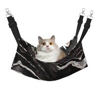 Hhwwtye Black Rose Gold Marble Cat Bed Hammock,Free Standing Cat Bed For Indoors And Outdoors,Easy Assembly