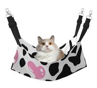 Hhwwtye Black White Milk Cow Cat Bed Hammock,Free Standing Cat Bed For Indoors And Outdoors,Easy Assembly