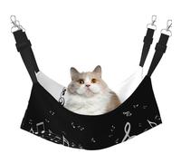 Hhwwtye Black White Music Note Cat Bed Hammock,Free Standing Cat Bed For Indoors And Outdoors,Easy Assembly