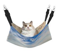 Hhwwtye Boat Beach Sunrise Time Cat Bed Hammock,Free Standing Cat Bed For Indoors And Outdoors,Easy Assembly