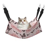 Hhwwtye Butterfly Pink Cat Bed Hammock,Free Standing Cat Bed For Indoors And Outdoors,Easy Assembly