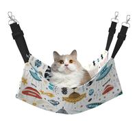 Hhwwtye Cartoon Rockets Cat Bed Hammock,Free Standing Cat Bed For Indoors And Outdoors,Easy Assembly