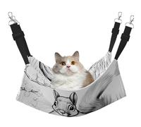 Hhwwtye Cartoon Squirrel Cat Bed Hammock,Free Standing Cat Bed For Indoors And Outdoors,Easy Assembly