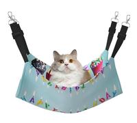 Hhwwtye Colorful Happy Birthday Cupcakes Cat Bed Hammock,Free Standing Cat Bed For Indoors And Outdoors,Easy Assembly
