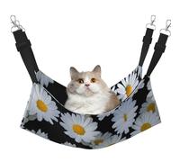 Hhwwtye Daisies White Cat Bed Hammock,Free Standing Cat Bed For Indoors And Outdoors,Easy Assembly