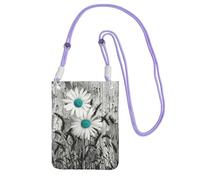 Hhwwtye Daisy Flowers1 Printing Universal Crossbody Cell Phone Purse Pack Bag For Outdoor Sports Moblie Phone Carrying Cases