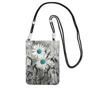 Hhwwtye Daisy Flowers1 Printing Universal Crossbody Cell Phone Purse Pack Bag For Outdoor Sports Moblie Phone Carrying Cases