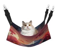 Hhwwtye Japan Mount Fuji Landscape 2 Cat Bed Hammock,Free Standing Cat Bed For Indoors And Outdoors,Easy Assembly