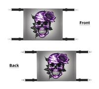 Hhwwtye Purple Rose And Skull Cat Bed Hammock,Free Standing Cat Bed For Indoors And Outdoors,Easy Assembly