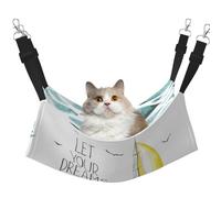 Hhwwtye Quotes Let Your Dreams Set Sail Cat Bed Hammock,Free Standing Cat Bed For Indoors And Outdoors,Easy Assembly