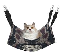 Hhwwtye Skull Yoga And Flower Cat Bed Hammock,Free Standing Cat Bed For Indoors And Outdoors,Easy Assembly