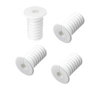 HHXUUAN Cable Wall Grommet,4pcs 3/4 Inch Silicone Cable Grommets,19mm Anti-Slip Split Wall Hole Pass Through Bushing for Starlink,Ethernet,Home Network TV Cables(White)