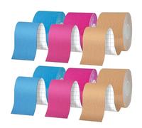 HHXUUAN Kinesiology Tape, 6 Rolls 5m x 5cm Waterproof Physio Tape for Muscle Pain Relief, Elastic Therapeutic Sports Tapes for Shoulder Ankle Elbow Wrist Knee Support