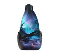 hhxvcv 3D Graphics Universe Space Print Cross Chest Bag â€“ Unisex Diagonally Worn Travel Sling Backpack, Daypack for Hiking & Casual Use