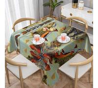 hhxvcv Brook Trout Fly Fishing Print Tablecloth â€“ Square Dining Table Cover, Tablecloth for Coffee Table, Office Meeting & Decor 54"x54"