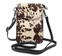 hhxvcv Brown Cowhide Print Small Cell Phone Purse - Roomy Cross-Body Wallet Bag for Women, Multifunctional Daily & Outdoor Use