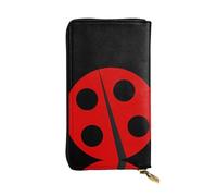 hhxvcv Cartoon Ladybug Print Leather Wallet - Stylish Long Clutch Bifold Trifold Card Holder with Coin Pocket, Lightweight Wallet