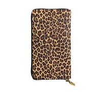 hhxvcv Cool Cheetah Leopard Print Leather Wallet - Stylish Long Clutch Bifold Trifold Card Holder with Coin Pocket, Lightweight Wallet