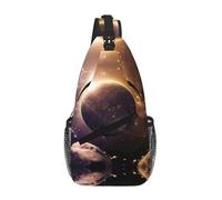 hhxvcv Cosmic Shining Planet Print Cross Chest Bag â€“ Unisex Diagonally Worn Travel Sling Backpack, Daypack for Hiking & Casual Use
