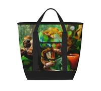 hhxvcv Cute Chameleon Print Large Capacity Insulated Tote Bag - Durable for Work, Picnic, Travel, and Grocery Shopping