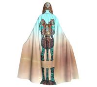 hhxvcv Cute elephant Print Halloween Hooded Cloak - Unisex Adult Cosplay Costume for Parties, Carnivals, and Festivals