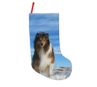 hhxvcv cute shetland dog Print 18in Christmas Stockings – Festive Holiday Hanging Decoration for Fireplace, Xmas Tree, Home & Party
