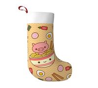 hhxvcv Delicious Sweet Ramen Print Christmas Stocking – Soft Holiday Hanging Ornament for Fireplace, Xmas Tree & Home Decor