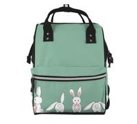 hhxvcv Easter Bunny Print Mummy Backpack Large Capacity | Diaper bag climbing Backpack Laptop College Book Outdoor Storage box Casual Daypack Travel Lightweight