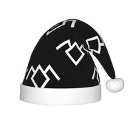 hhxvcv Festive Santa Hat for Kids â€“ Christmas Hat with Twin Peaks Owl Print Design, Warm Holiday Headwear for Xmas, New Year