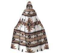 hhxvcv Halloween Aborigines Print Hooded Cloak Cosplay Robe