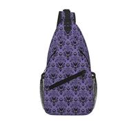 hhxvcv Haunted Mansion Print Cross Chest Bag â€“ Unisex Diagonally Worn Travel Sling Backpack, Daypack for Hiking & Casual Use