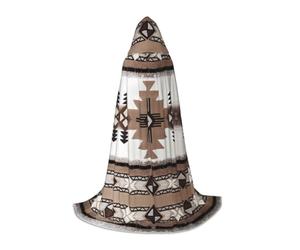 hhxvcv L Unisex Halloween Aborigines Print Hooded Cape Costume