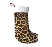 hhxvcv Leopard Print Print Christmas Stocking â€“ Soft Holiday Hanging Ornament for Fireplace, Xmas Tree & Home Decor