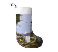 hhxvcv Lighthouse Diamond Painting Print Christmas Stocking – Soft Holiday Hanging Ornament for Fireplace, Xmas Tree & Home Decor