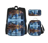 hhxvcv Lightweight Chicago Illinois Usa Print Casual Bag with Compartment