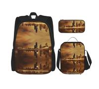 hhxvcv Lightweight Chicago Print Casual Bag with Compartment