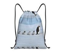 hhxvcv M Drawstring Five Penguins Print Bags Backpack Lightweight