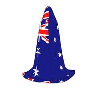 hhxvcv M Halloween Hooded Cape â€“ Australian flag Print Comfortable Masquerade Party Costume for Christmas, Carnival