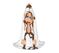 hhxvcv M Halloween Hooded Cape â€“ Cute Monkey Print Comfortable Masquerade Party Costume for Christmas, Carnival