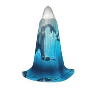 hhxvcv M Halloween Hooded Cape â€“ winter the dolphin Print Comfortable Masquerade Party Costume for Christmas, Carnival