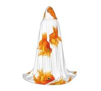 hhxvcv M Unisex Halloween Cute goldfish Print Hooded Cape Costume