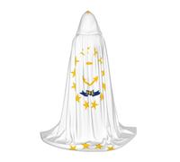 hhxvcv M Unisex Halloween Rhode Island State Flag Print Hooded Cape Costume
