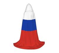 hhxvcv M Unisex Halloween Russian Flag Print Hooded Cape Costume