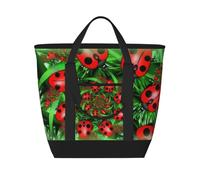 hhxvcv Red Ladybug Print Large Capacity Insulated Tote Bag - Durable for Work, Picnic, Travel, and Grocery Shopping