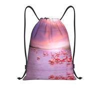 hhxvcv S Drawstring pink flamingos Print Bags Backpack Lightweight | Gym Traveling Tote Sport Storage Beach Swimming Shopping Yoga String Trip Sack Dance Travel