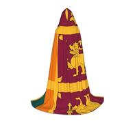 hhxvcv S Unisex Halloween Sri Lanka Flag Print Hooded Cape Costume